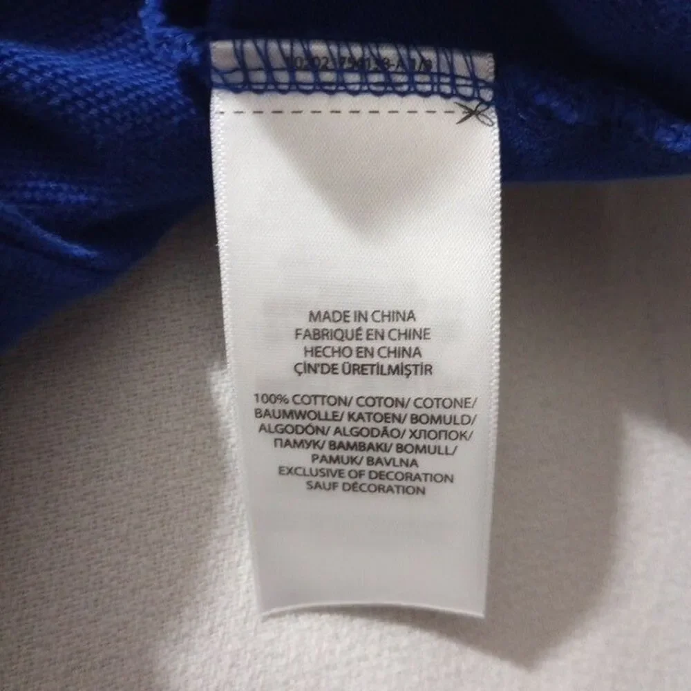 Ralph Lauren Men's Medium Skiing‎ Bear Polo Shirt Blue Short Sleeve